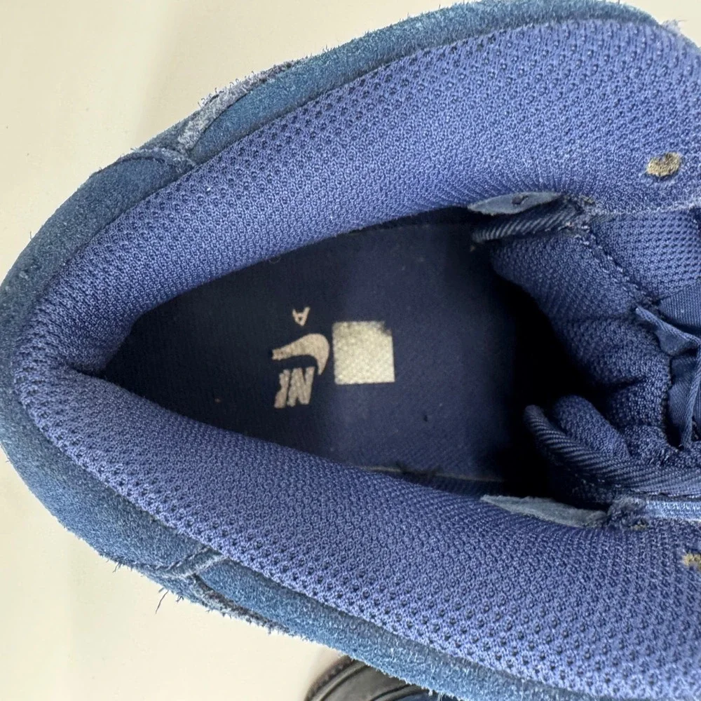 Nike Air Force 1 Mid Mens 10.5 Navy Blue Suede Sneakers 315123-410